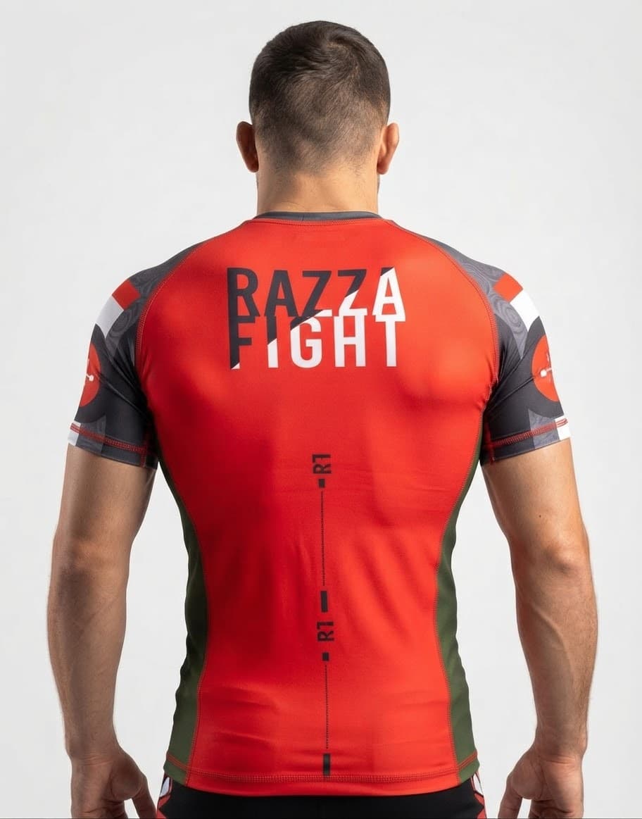 Rashguard manga corta verde/rojo - image 2
