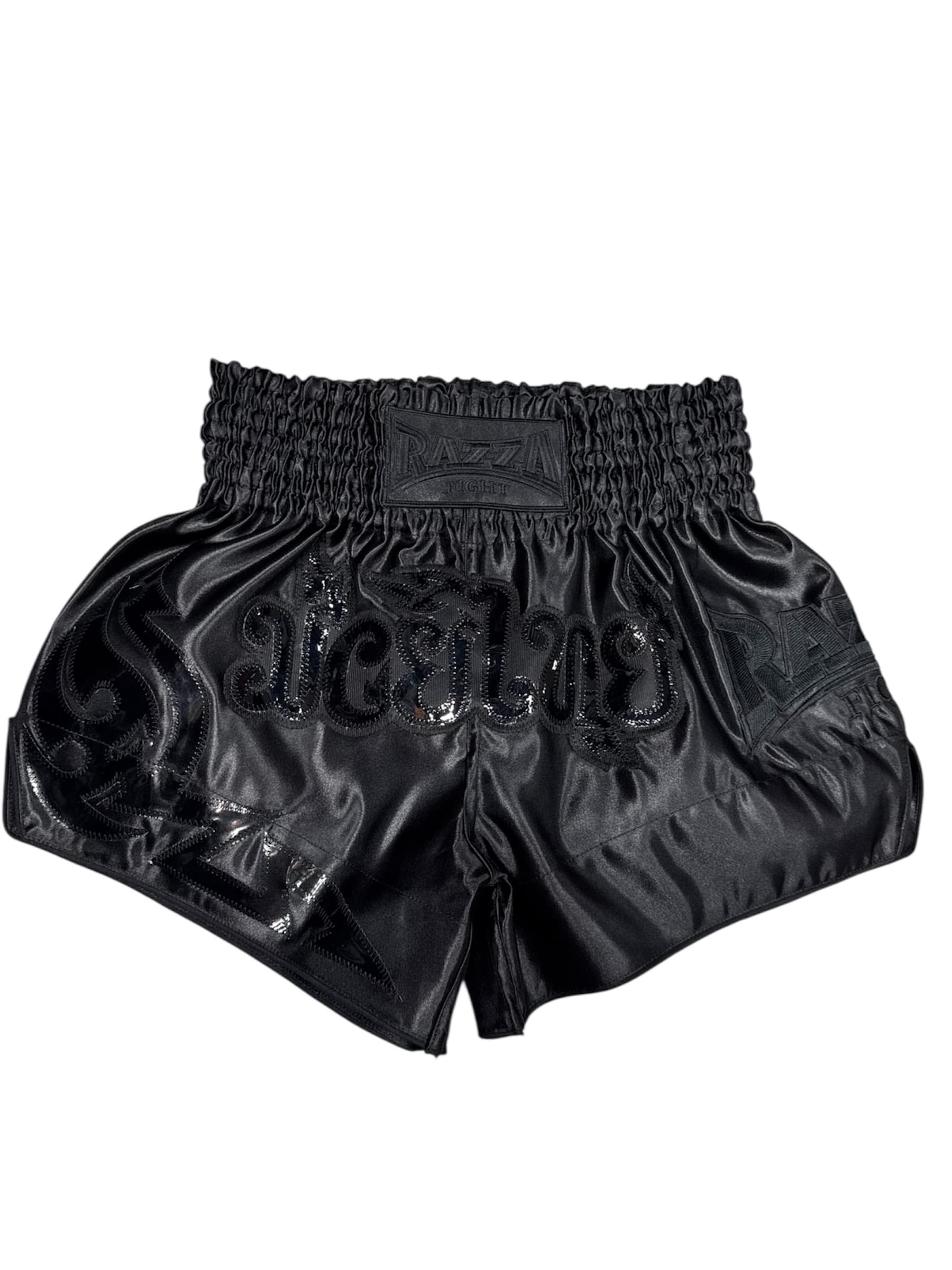 Short Muay Thai 🥊 negro con aplicación negro - image 3